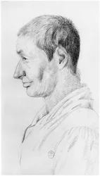 Maniac, illustration from an unpublished treatise by Jean Etienne Dominique Esquirol on the lunatics of the Salpetriere asylum